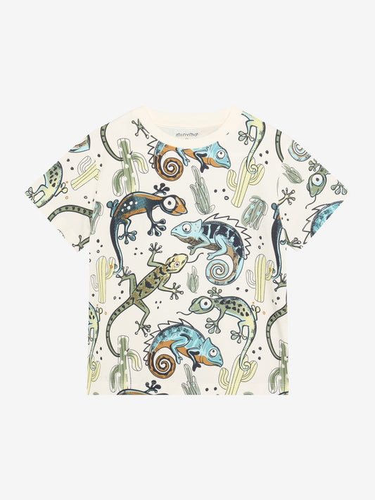 Minymo T-Shirt mit Chamäleon-Print GOTS