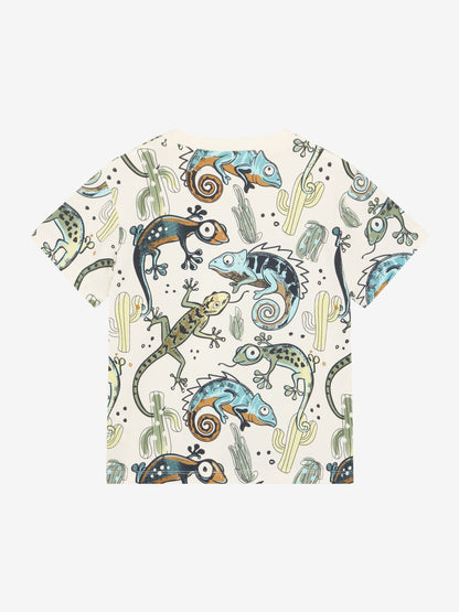 Minymo T-Shirt mit Chamäleon-Print GOTS