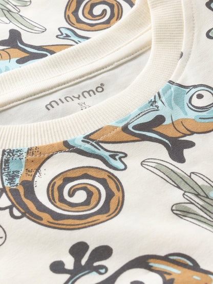 Minymo T-Shirt mit Chamäleon-Print GOTS