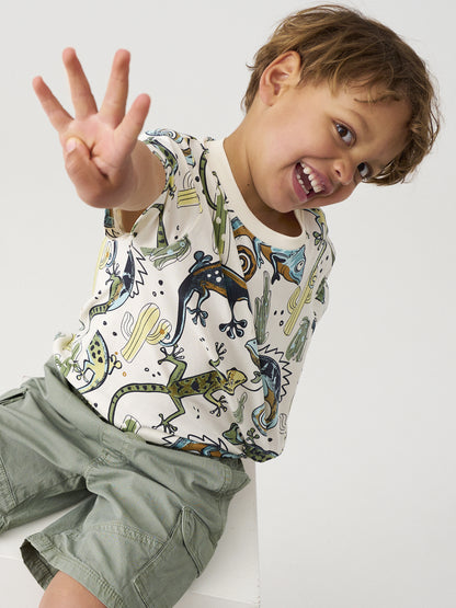 Minymo T-Shirt mit Chamäleon-Print GOTS