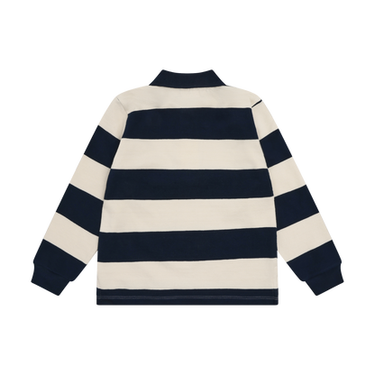 Minymo Langarm-Poloshirt Dark Sapphire – Rückansicht