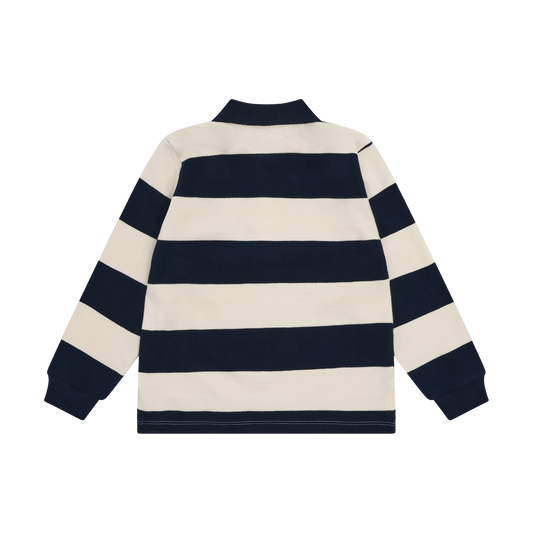 Minymo Langarm-Poloshirt Dark Sapphire – Rückansicht