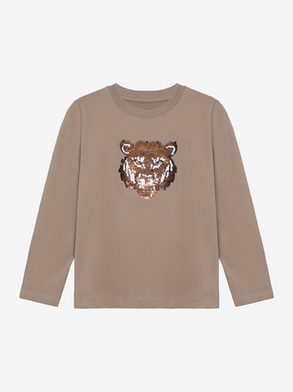 Minymo Langarmshirt mit Wendepailletten