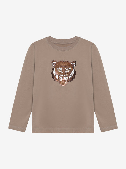 Minymo Langarmshirt mit Wendepailletten