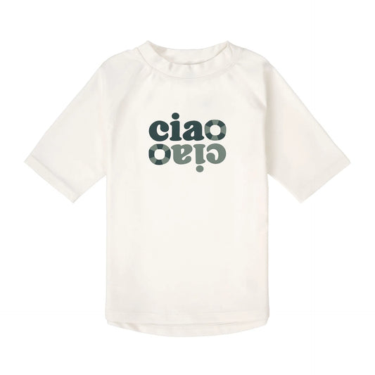 Lässig UV Shirt Kinder Kurzarm, Grün Weiß