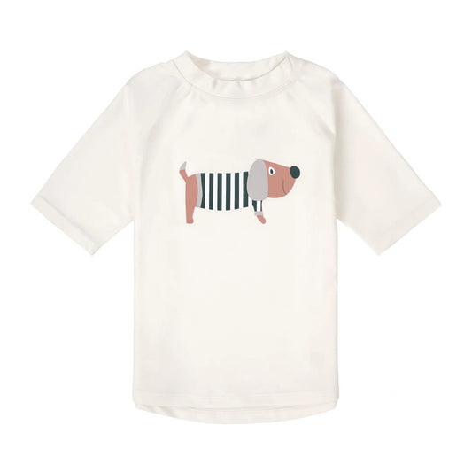 Lässig UV Shirt Kinder Kurzarm - Hund, Weiß