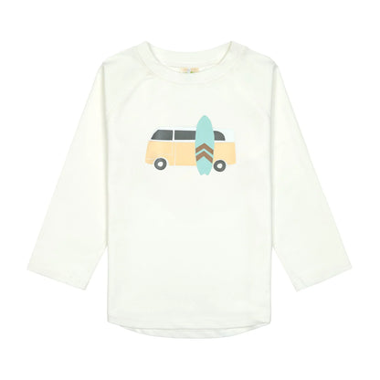 Lässig UV Shirt Kinder Langarm - Camper, Weiß