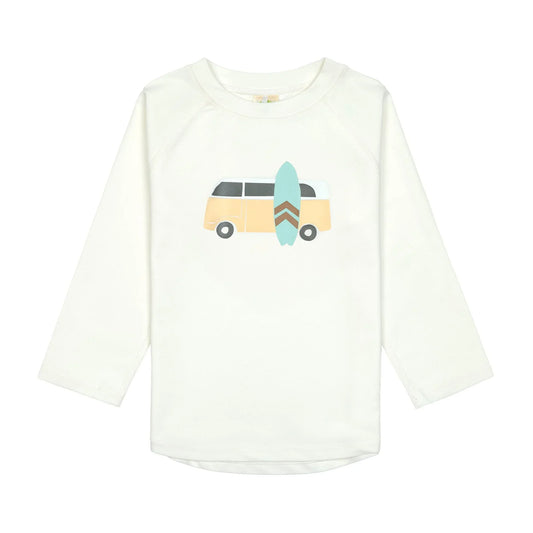 Lässig UV Shirt Kinder Langarm - Camper, Weiß