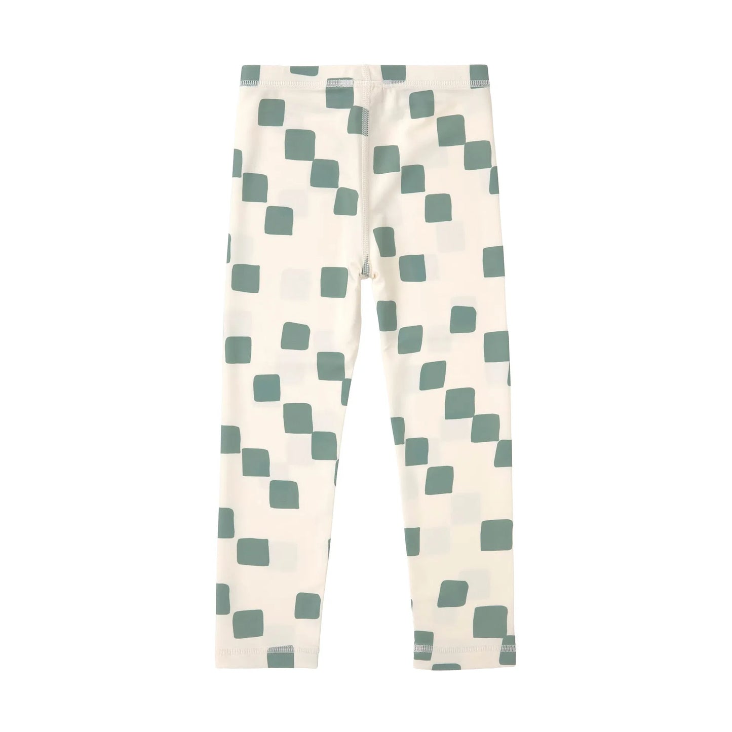 Lässig Badeleggings Kinder Lang (UV-Schutz) - Kariert, Grün Weiß