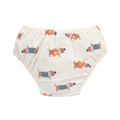 Lässig Schwimmwindel mit Druckknöpfen - Hund, Weiß