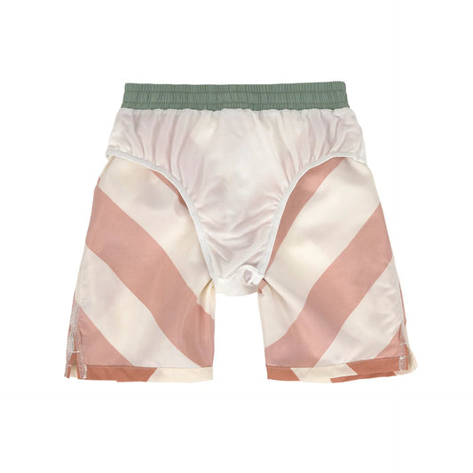 Lässig UV Badehose Kinder - Streifen, Braun Weiß