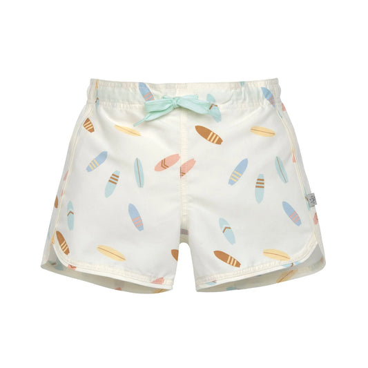 Lässig Badehose Kinder - Surfbrett, Weiß