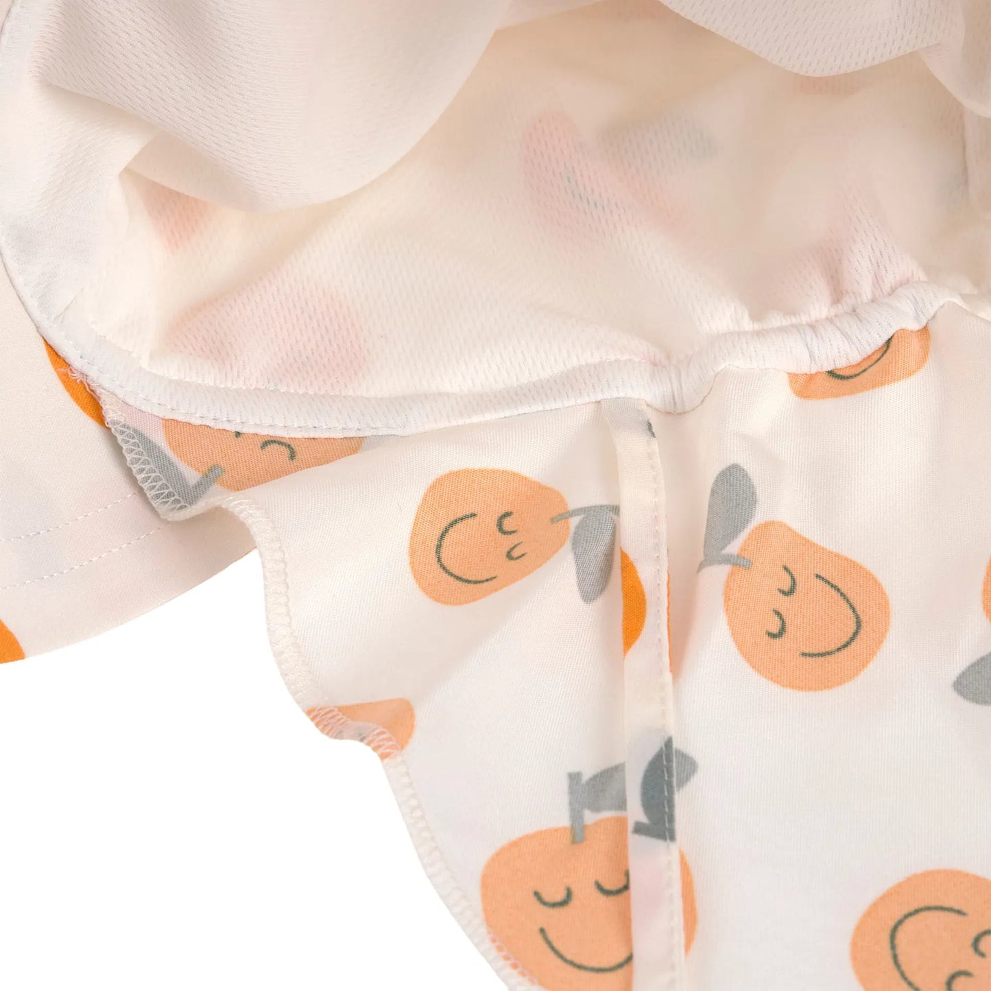 Lässig Sonnenhut Baby (UV Schutz & Nackenschutz) - Orange, Weiß