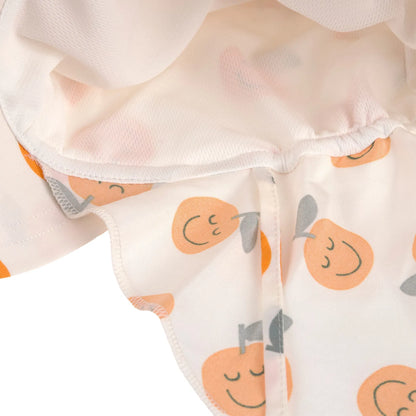 Lässig Sonnenhut Baby (UV Schutz & Nackenschutz) - Orange, Weiß