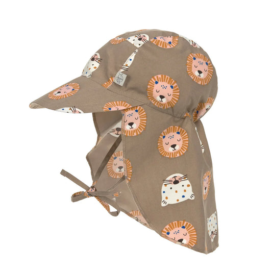 Lässig Sonnenhut Baby (UV Schutz & Nackenschutz) - Wildkatzen, Braun