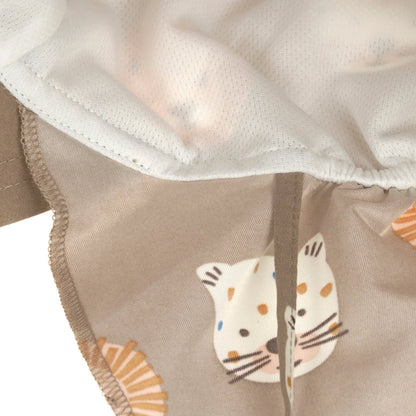 Lässig Sonnenhut Baby (UV Schutz & Nackenschutz) - Wildkatzen, Braun
