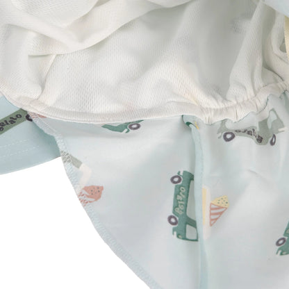 Lässig Sonnenhut Baby (UV Schutz & Nackenschutz) - Eis, Blau