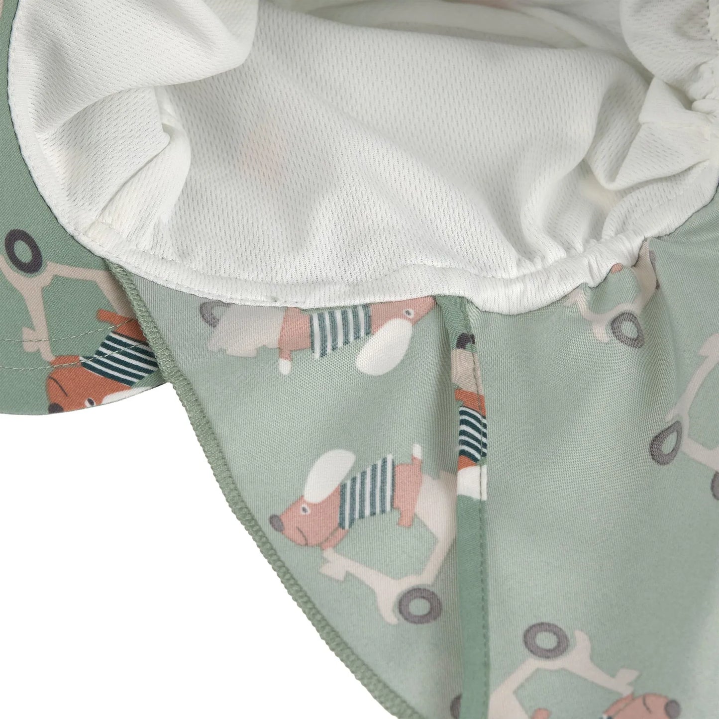 Lässig Sonnenhut Baby (UV Schutz & Nackenschutz) - Hund, Grün