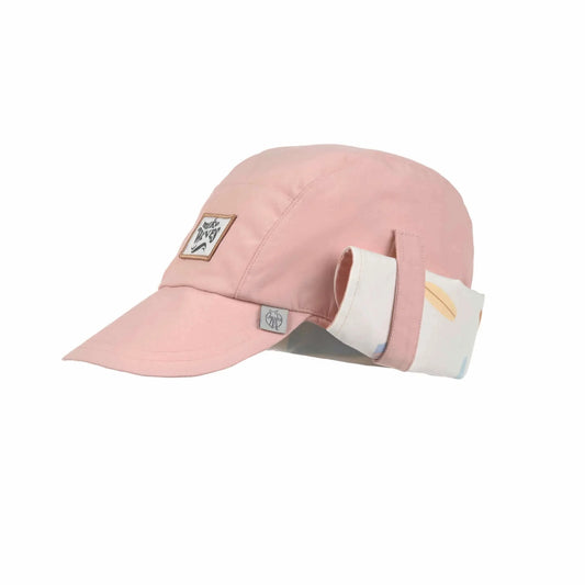 Lässig Sonnenhut Kinder (UV Schutz, Faltbar, Nackenschutz) - Surfbrett, Rosa