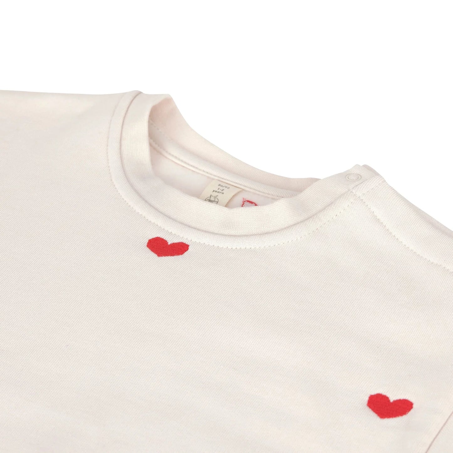 Lässig Sweatshirt Herz, Beige, aus Bio-Baumwolle GOTS