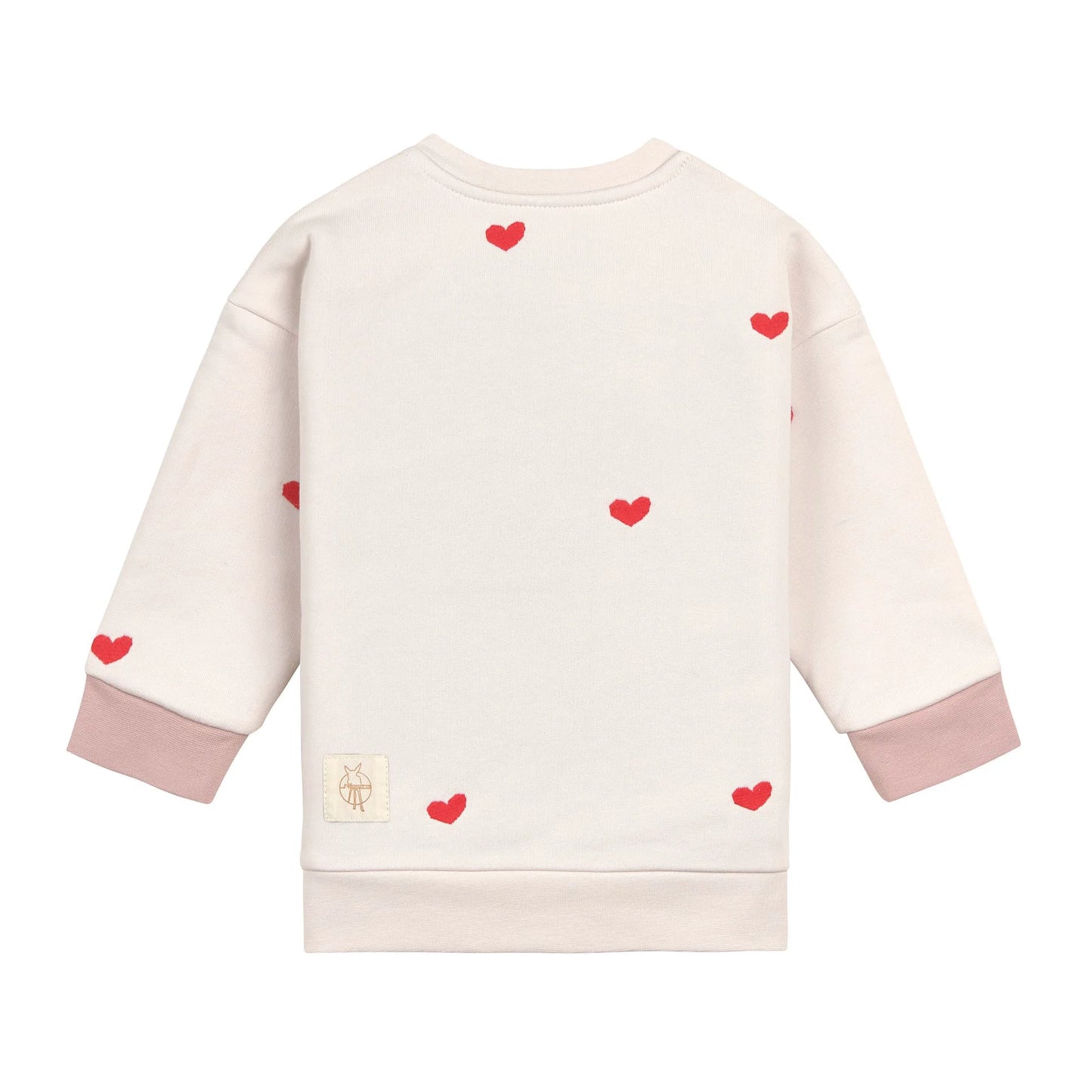 Lässig Sweatshirt Herz, Beige, aus Bio-Baumwolle GOTS