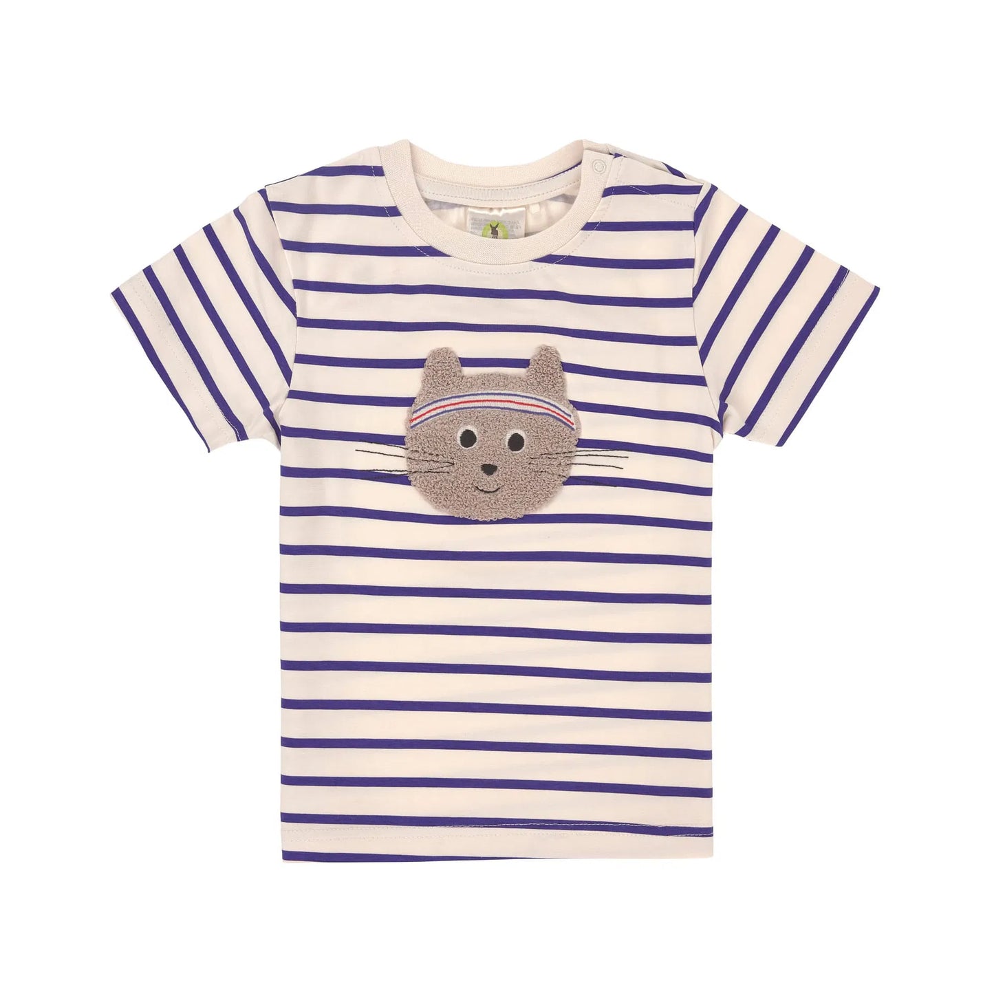 Lässig Kinder T-Shirt - Bio Baumwolle, Katze Gestreift GOTS
