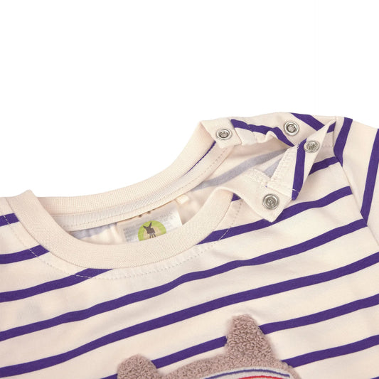 Lässig Kinder T-Shirt - Bio Baumwolle, Katze Gestreift GOTS