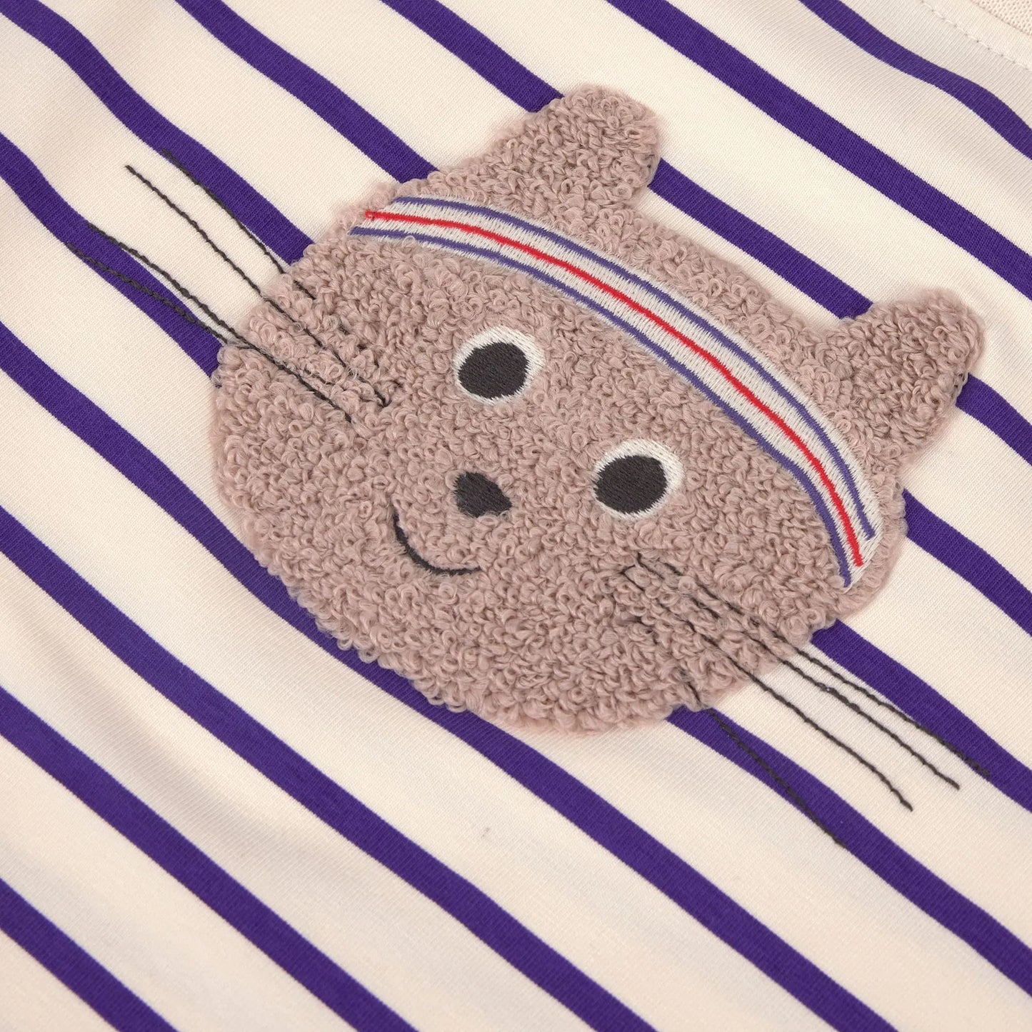 Lässig Kinder T-Shirt - Bio Baumwolle, Katze Gestreift GOTS