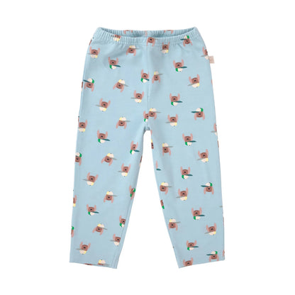 Lässig Leggings Kinder - Bio Baumwolle, Hund, Hellblau GOTS