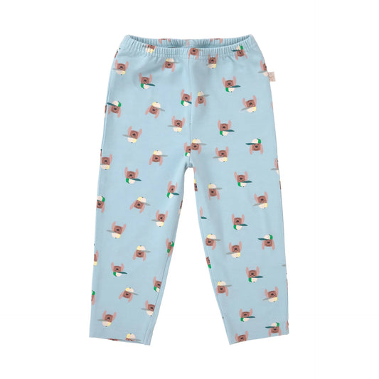 Lässig Leggings Kinder - Bio Baumwolle, Hund, Hellblau GOTS