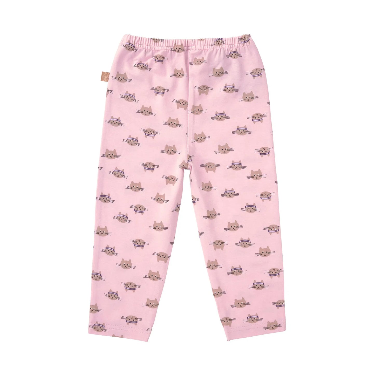 Lässig Leggings Kinder - Bio Baumwolle, Katze, Rosa GOTS