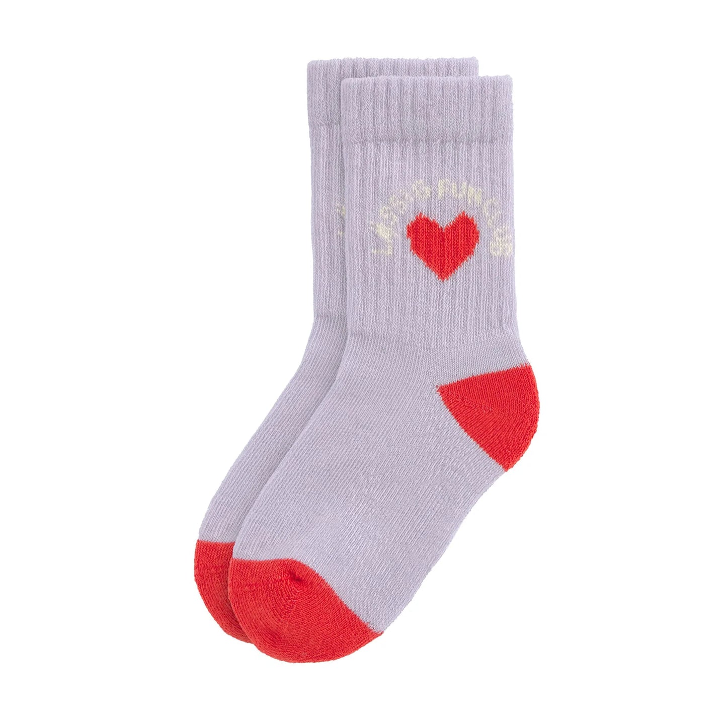 Lässig Kinder Tennis Socken 3er-Set - Bio Baumwolle, Herz GOTS