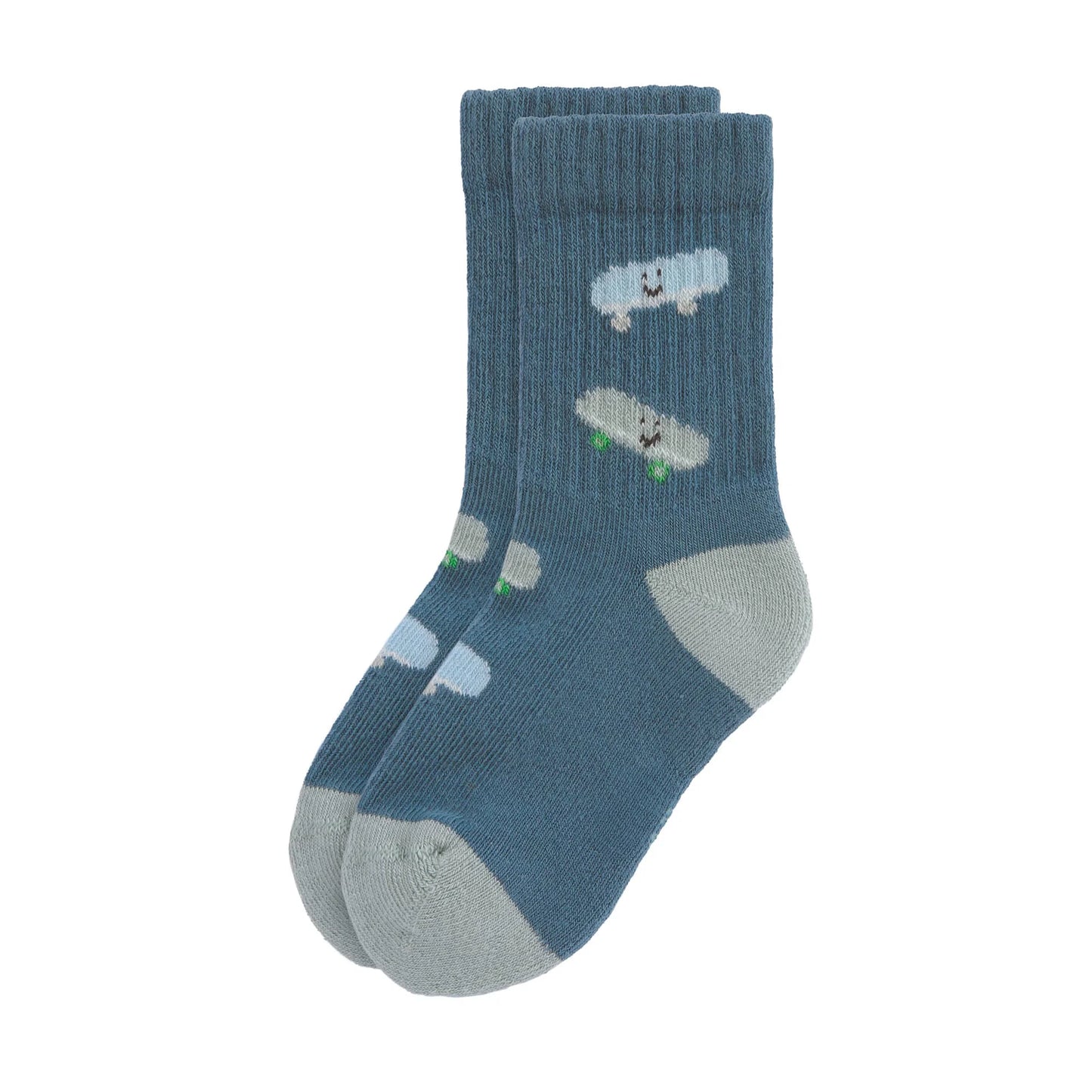 Lässig Kinder Tennis Socken 3er-Set - Bio Baumwolle, Skateboard GOTS