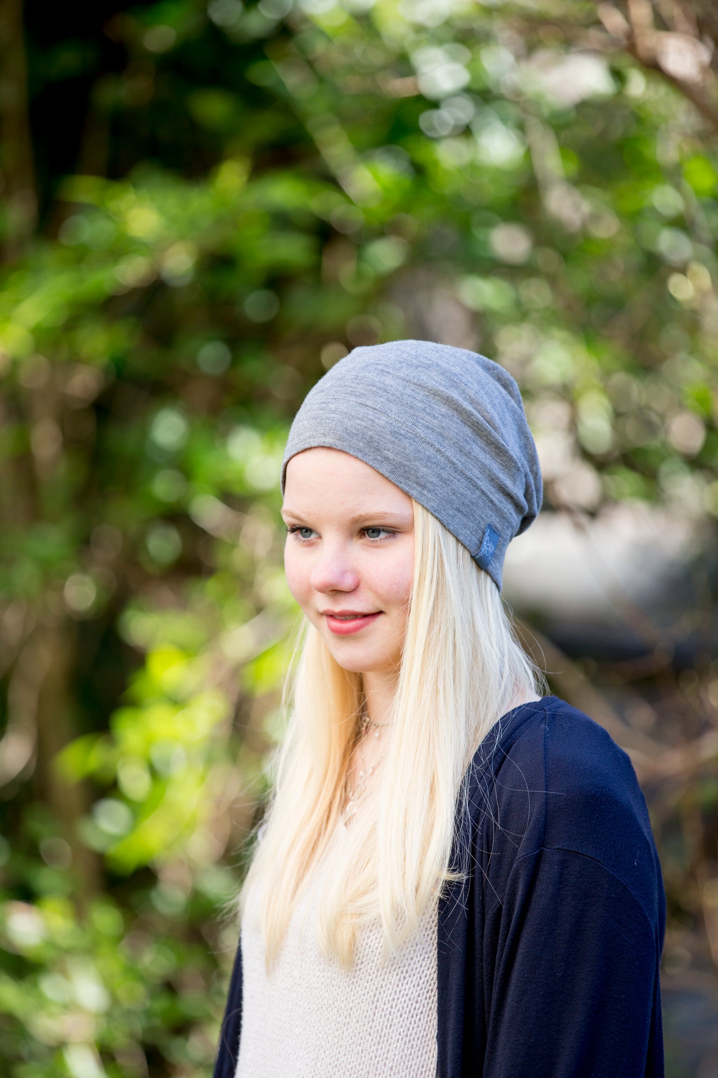 Pickapooh Mütze Rap aus Wolle/Seide in Grau