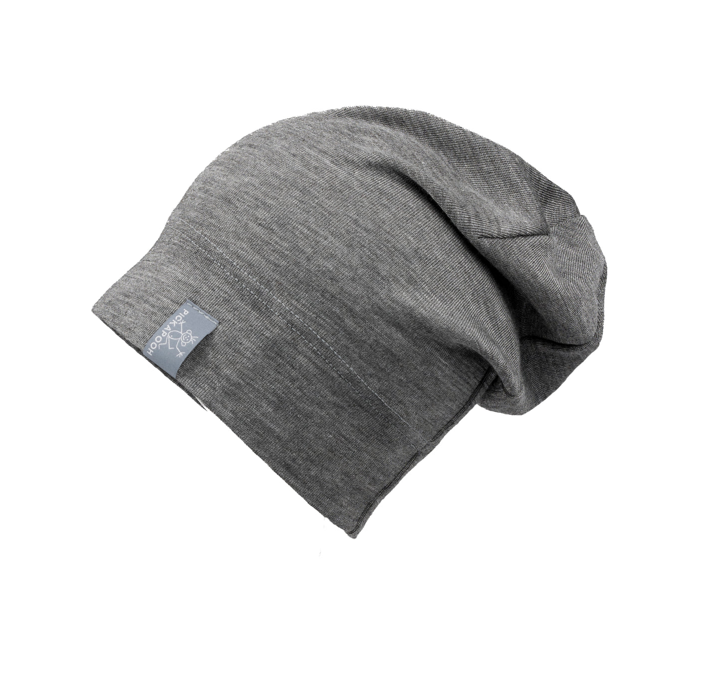 Pickapooh Mütze Rap aus Wolle/Seide in Grau