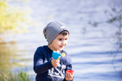 Pickapooh Schlauchschal Strunzl aus Wolle/Seide in marine/natur
