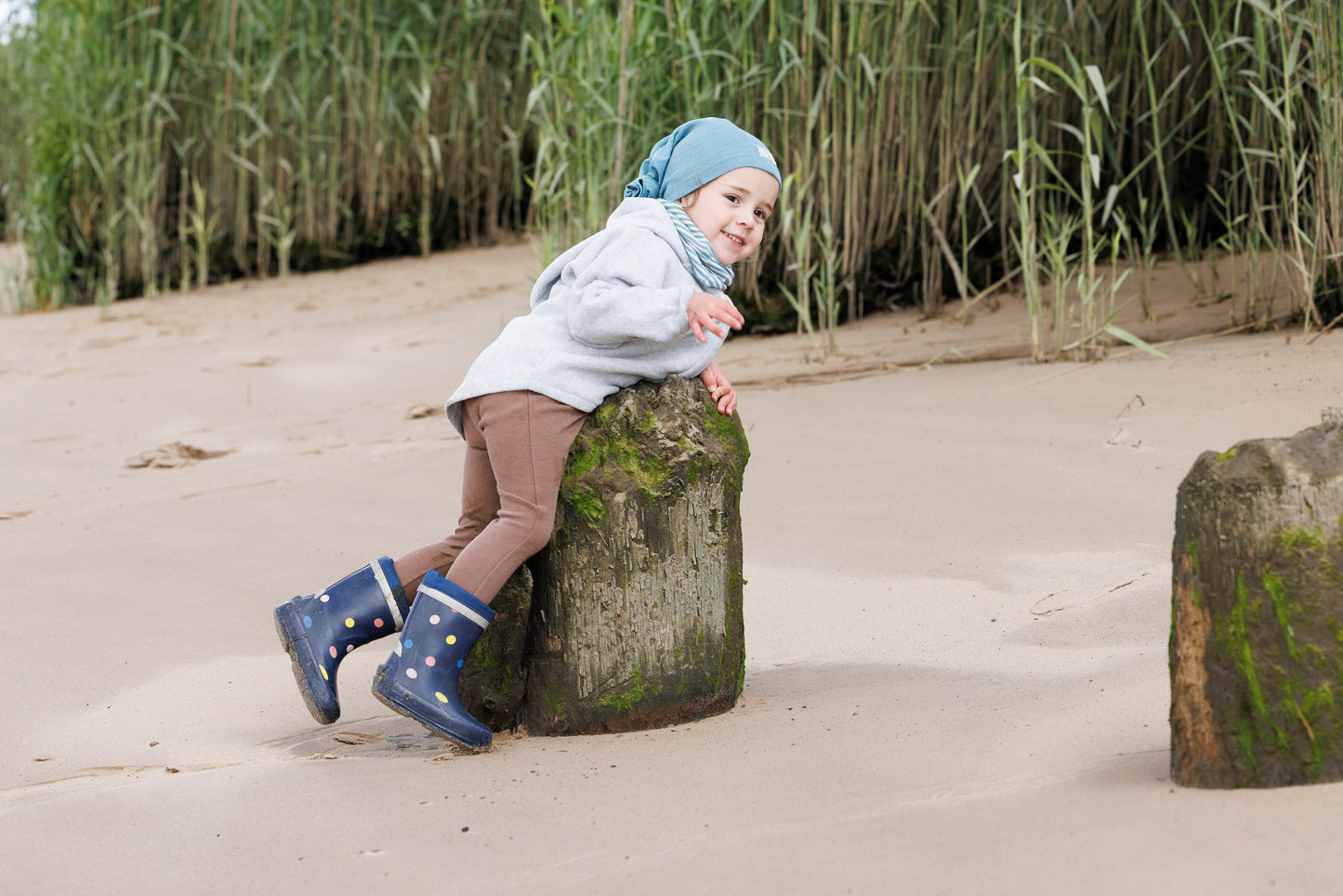 Pickapooh Schlauchschal Strunzl aus Wolle/Seide in sea green