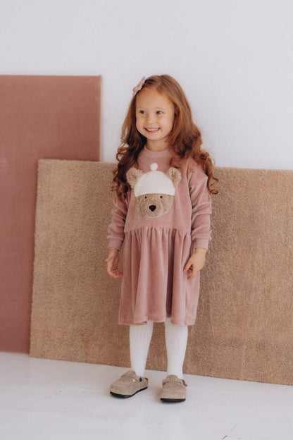 Wooly Organic Nicki-Kleid mit Bär GOTS