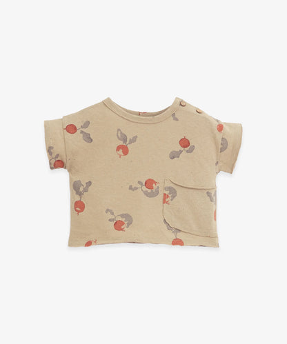 Printed Jersey T-Shirt mit Radieschen von PLAY UP