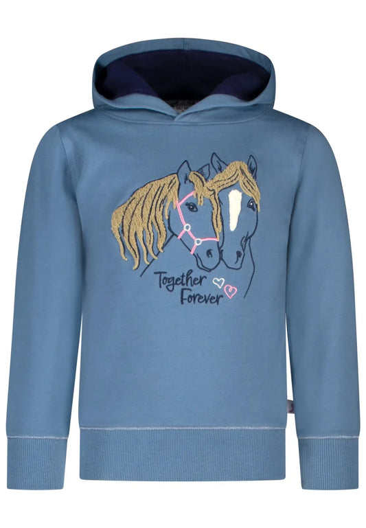 Salt and Pepper Kapuzensweatshirt mit Pferdestickerei