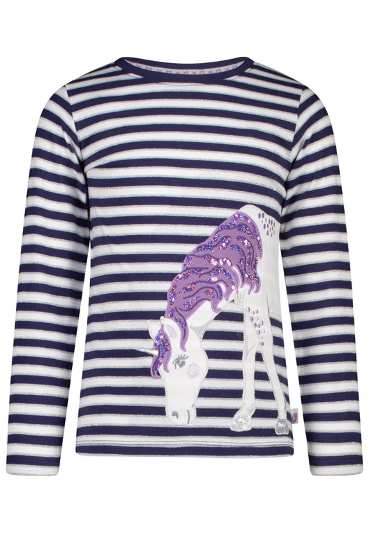 Salt and Pepper Langarmshirt mit appliziertem Einhorn