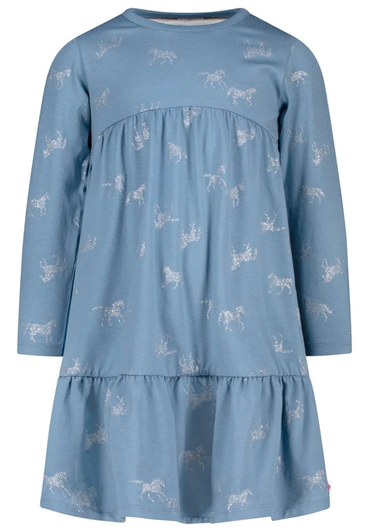 Salt and Pepper Kleid Langarm mit Pferde-Alloverdruck