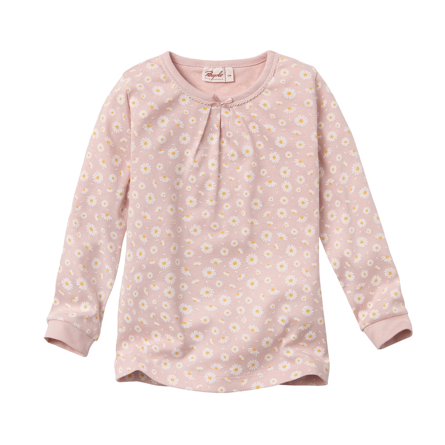 People Wear Organic Pyjama in rosa mit Motiv "Gänseblümchen" GOTS