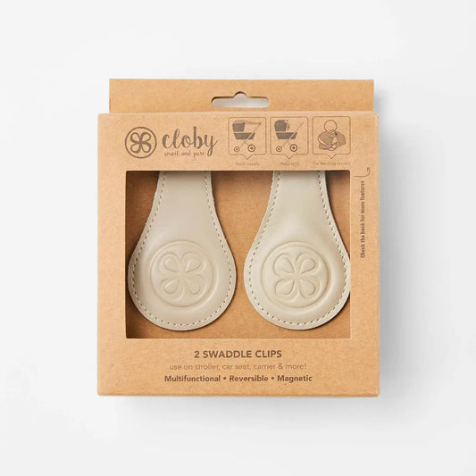Cloby Magnetclips Leder Beige (2 Stück)