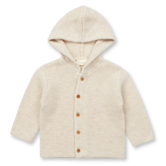 Sense Organics Baby Strickjacke in Beige aus Merinowolle, Modell KAIPO