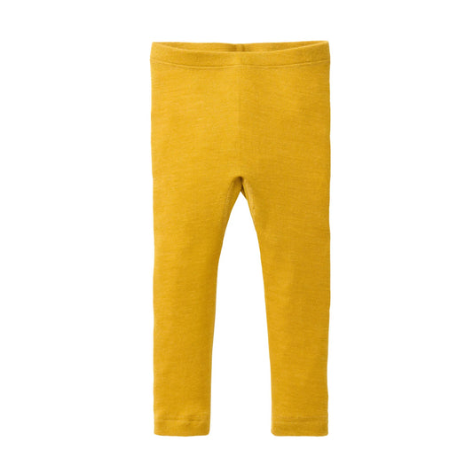 People Wear Organic Wolle/Seide Leggings senfgelb GOTS