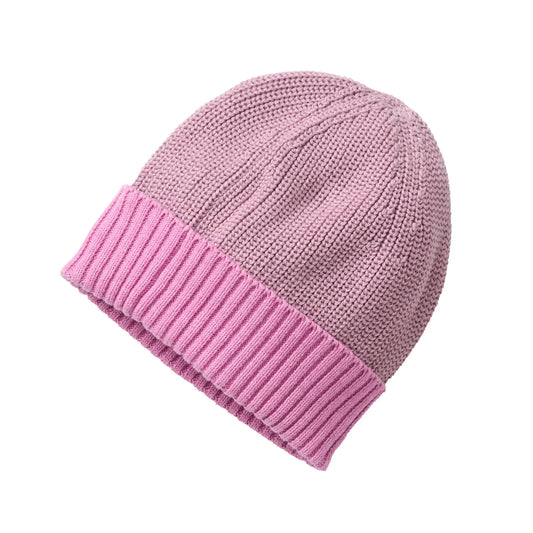 Strick Mütze in flieder von People Wear Organic GOTS
