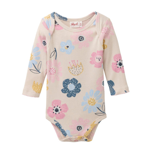 People Wear Organic Body Langarm mit Blumenprint GOTS
