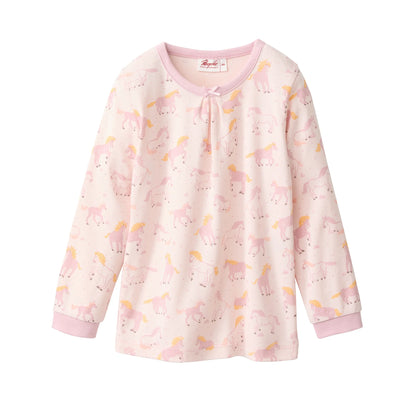 People Wear Organic Schlafanzug mit Pferdeprint GOTS