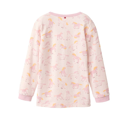 People Wear Organic Schlafanzug mit Pferdeprint GOTS